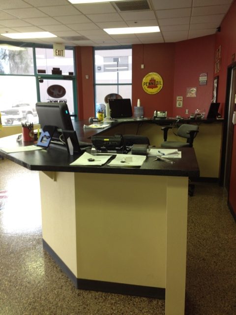 Front service counter at Yota Pros